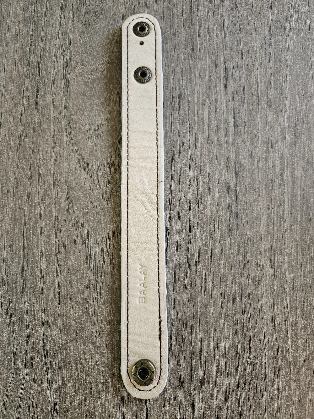 Hair-On Leather Snap Bracelet in Brown and White-NWOT